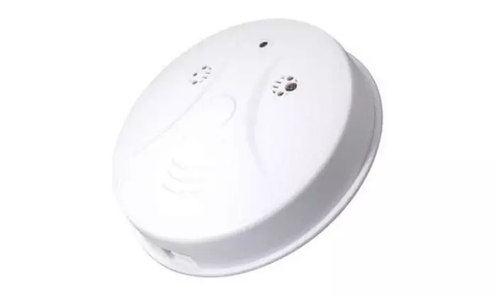 Smoke Detector with Hidden HD Camera, Built-in Microphone, and LED indicator - Primary Image