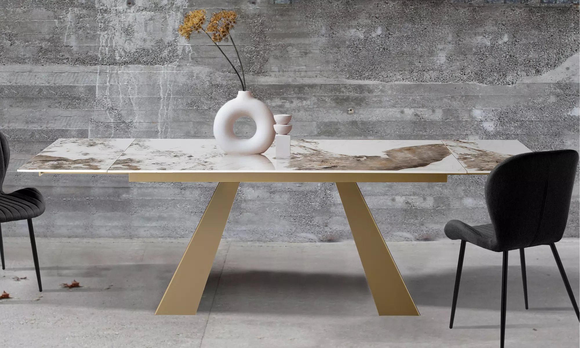 Tomasucci ausziehbarer Esstisch Hut, Jorum oder Tychi Onice White