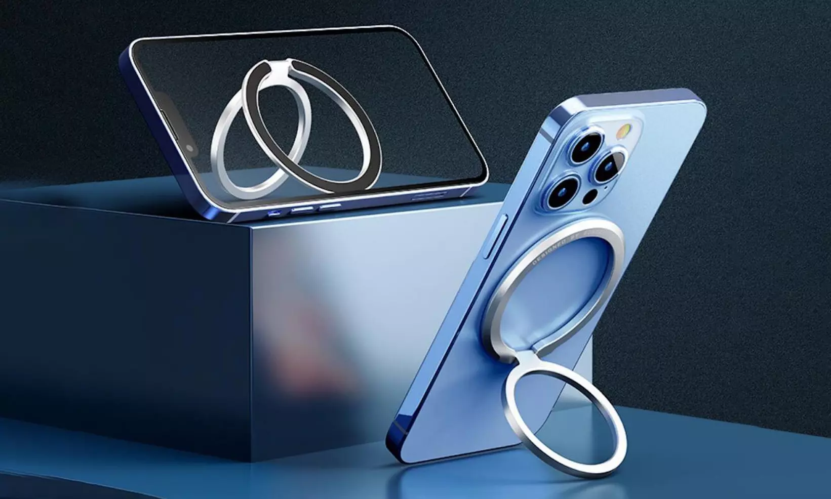 1x oder 2x MagSafe-kompatible Handyhalterung in Schwarz, Silber oder Blau - Primary Image