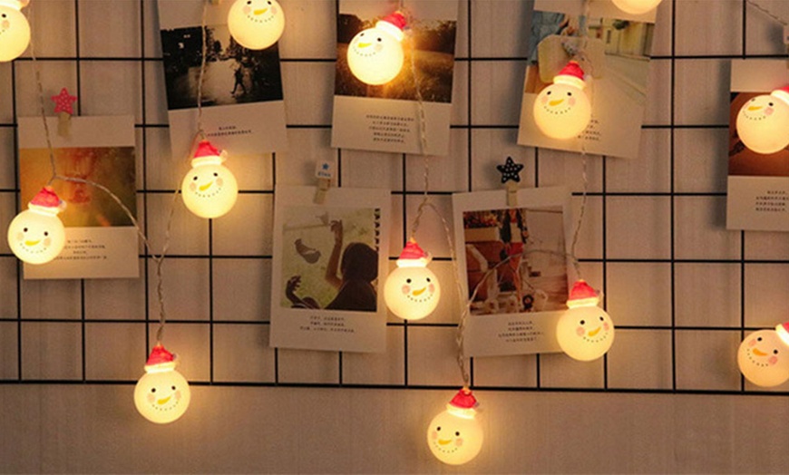 Image 2: Christmas Snowman String Lights
