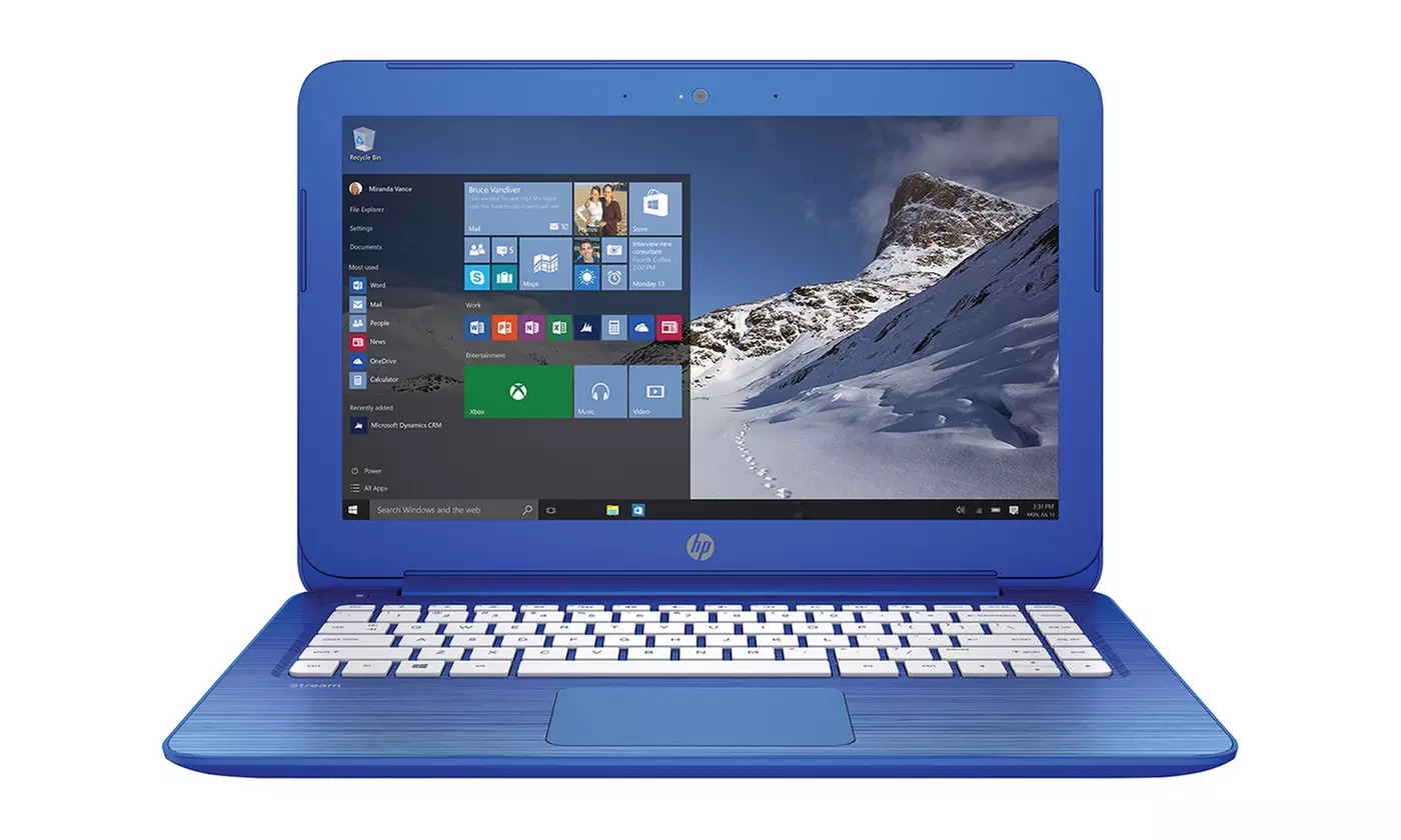 HP Stream 13.3" Notebook with 1.6GHz Intel Celeron Processor, 2GB RAM, and 32GB eMMC (Refurbished, Grade-A)  - Primary Image