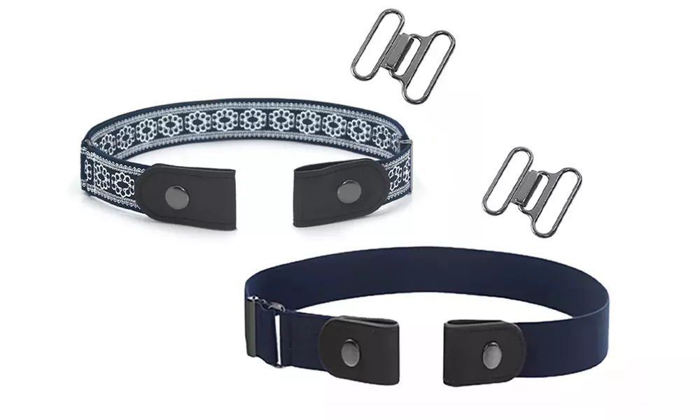 1x oder 2x schnallenloser, elastischer Gürtel