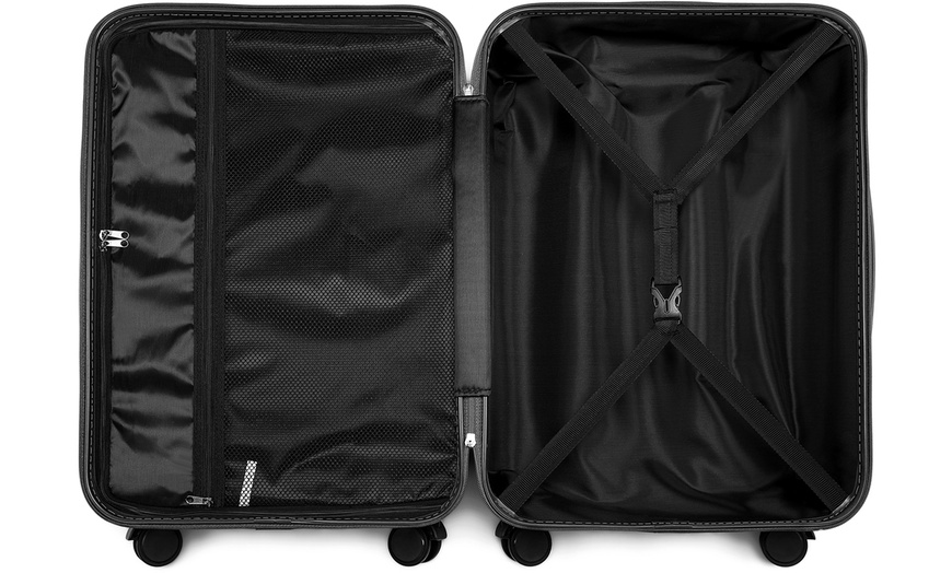 Image 18: ABS Hard Shell Suitcase or 3 Piece Suitcase Set with Lock