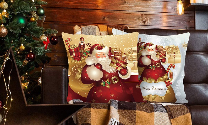 Image 4: One or Two Christmas Decorative Cushion Covers