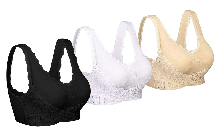 Image 16: One, Two or Three Front-Cross Push-Up Bras