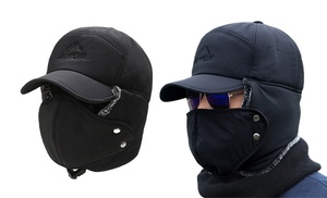 Ski Fleece Hat Warmer with Face Mask 