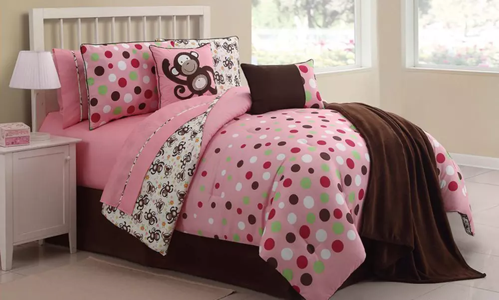 Monkey Printed Comforter Set with Sheets (11- or 13-Piece) - Primary Image