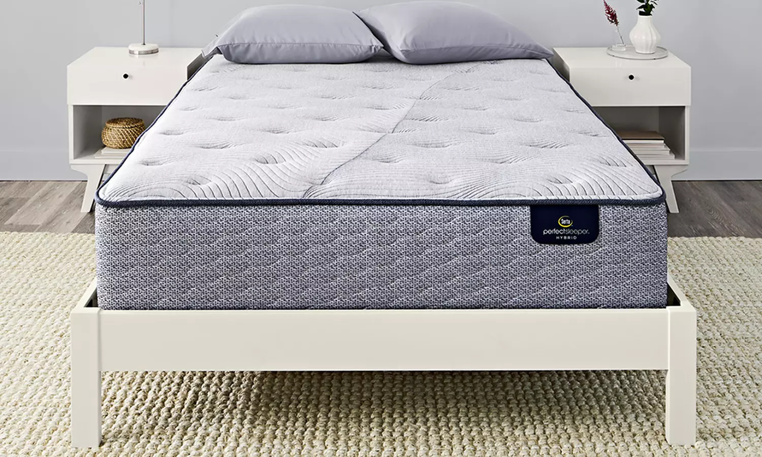 Serta 14" Firm Hybrid Mattress & Box Spring. Free White Glove Delivery - Primary Image