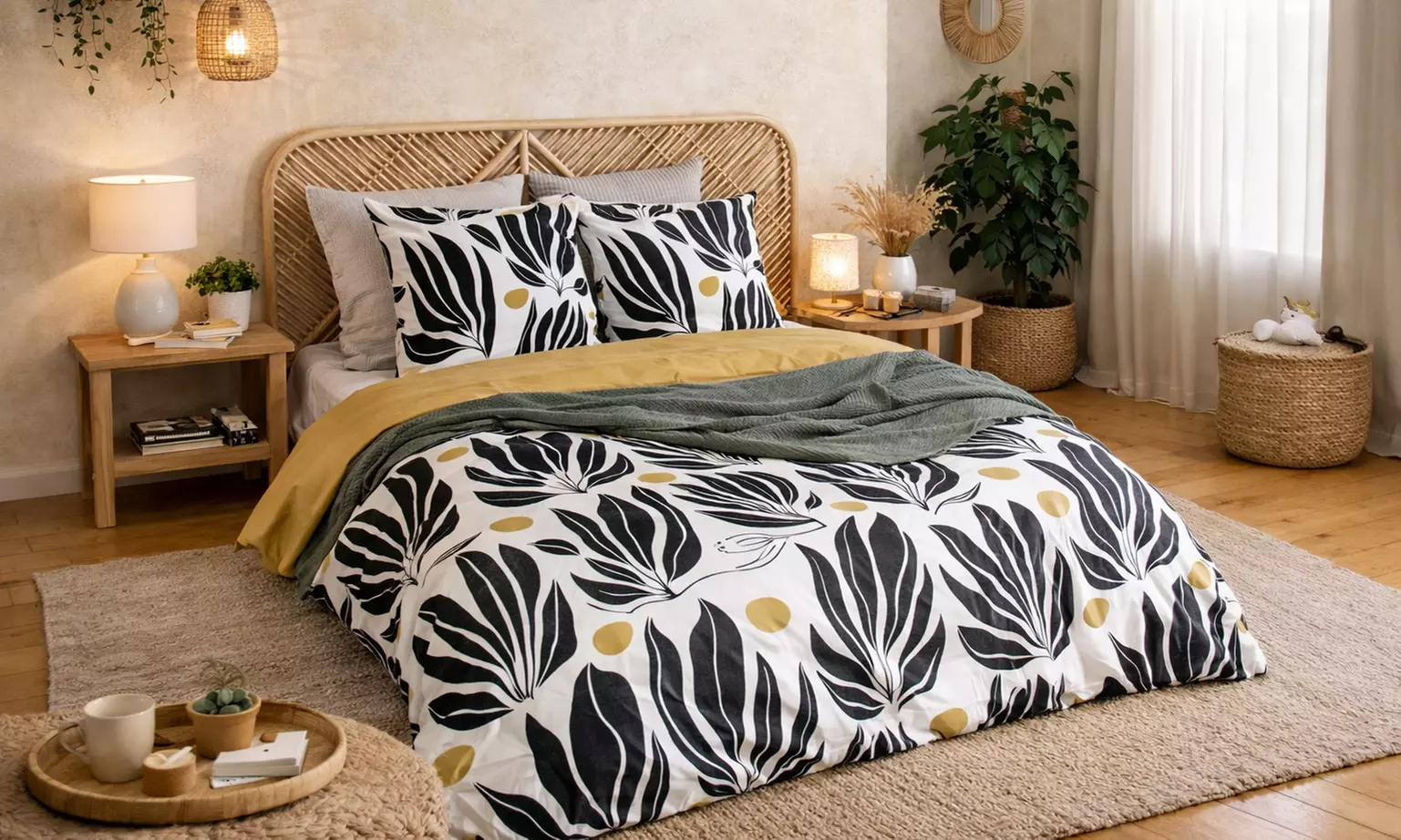 Parure de lit 100 % coton 57 fils/cm²