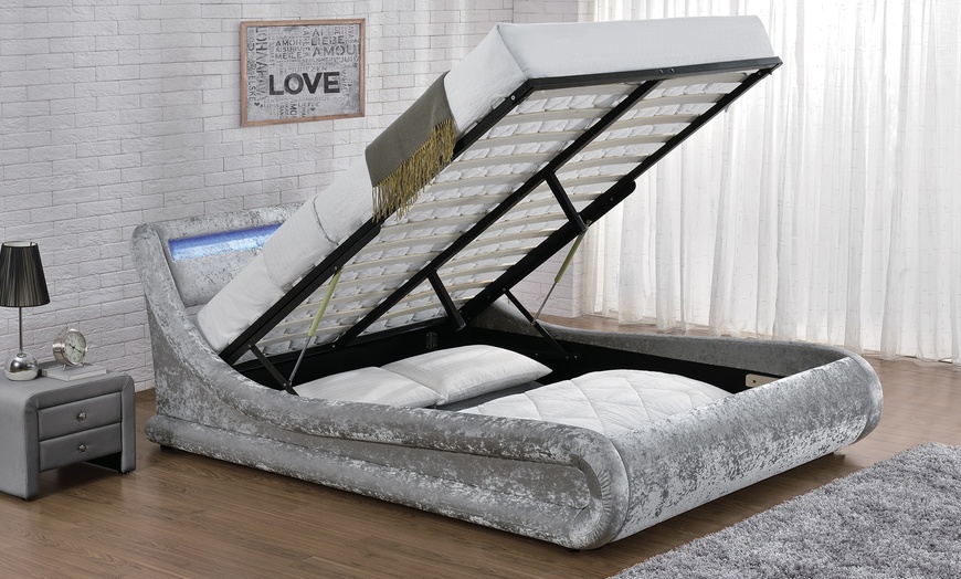 Image 6: Galaxy LED Ottoman Beds