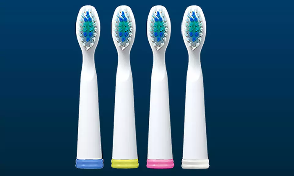White Sonic-FX Toothbrush with UV Sanitizer and 12 Free Brush Heads - Second Medium