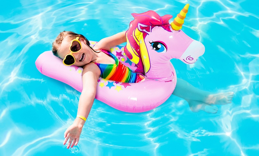 Image 1: Inflatable Unicorn Swim Ring