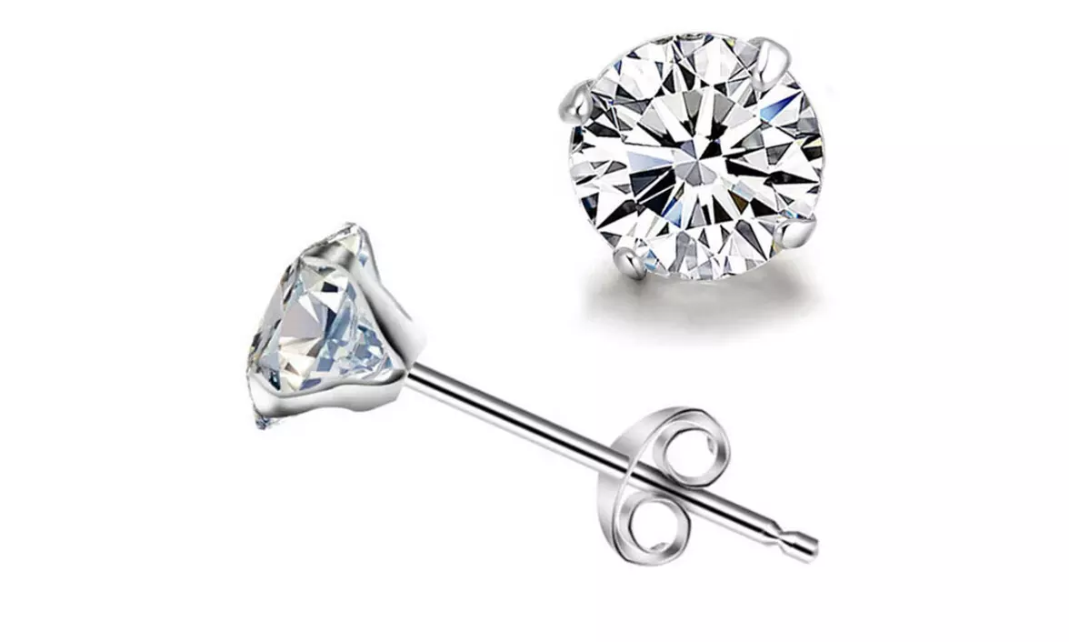 van Amstel diamant Ohrstecker oder Ohrringe mit Kristallen von Swarovski® aus Sterlingsilber im Modell nach Wahl - Second Medium