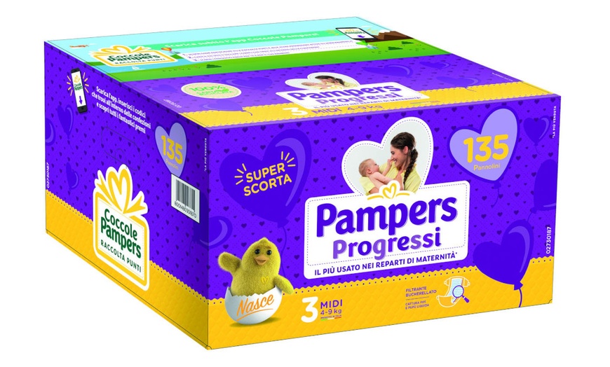 Image 2: Fino a 135 pannolini Pampers Progressi