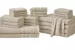 100% Cotton Terry Loop Towel with Herringbone Dobby Design 24-Piece Set - Second Medium