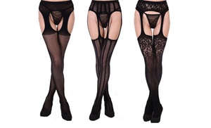 Garter Belt-Effect Tights