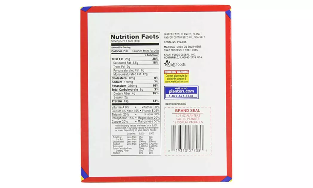 Planters Salted Peanuts, 18/1.75 Ounce Packs - Second Medium