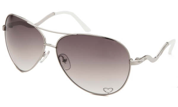 Guess aviator sunglasses 2024 with rhinestone heart