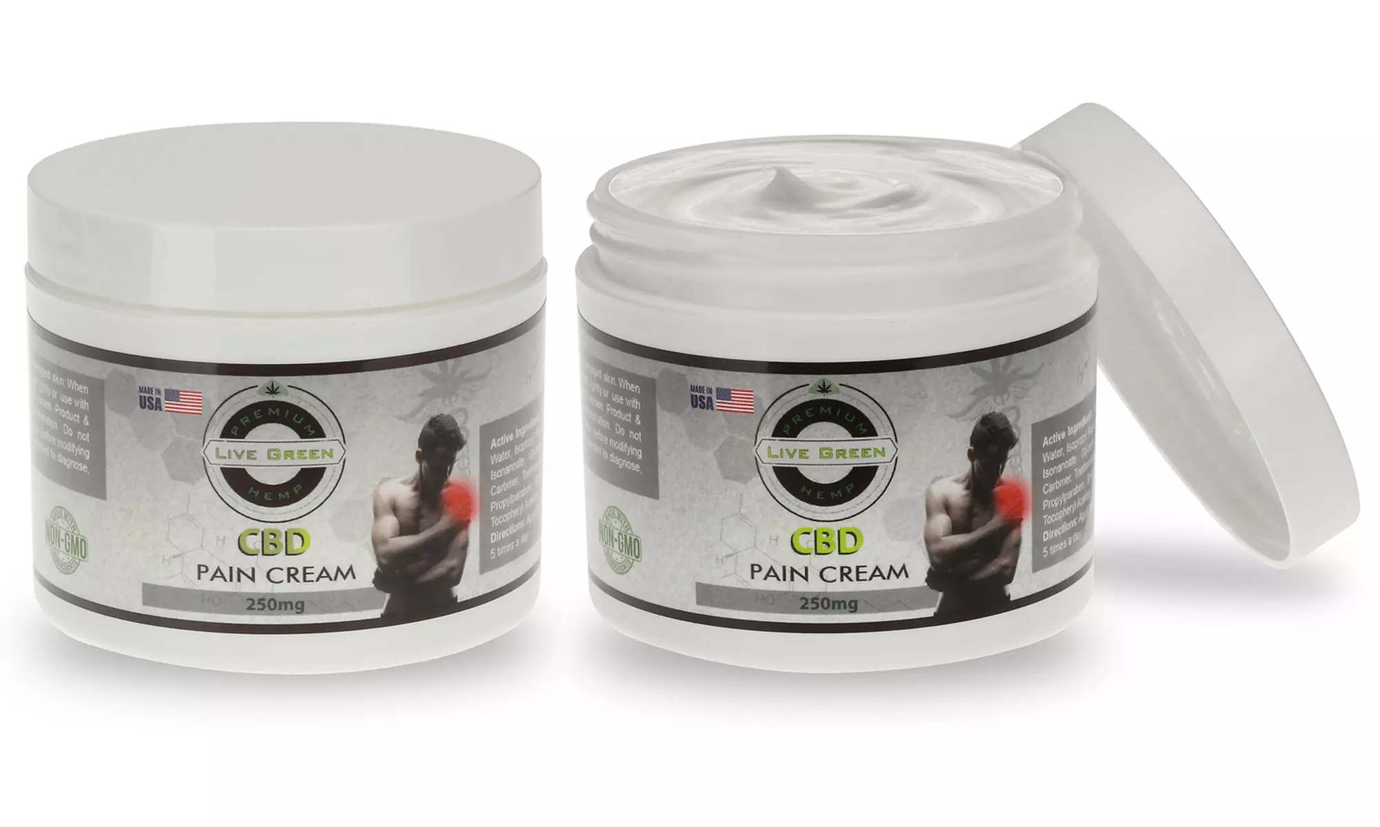 CBD Pain Relief Cream 250mg from Live Green Hemp - Primary Image