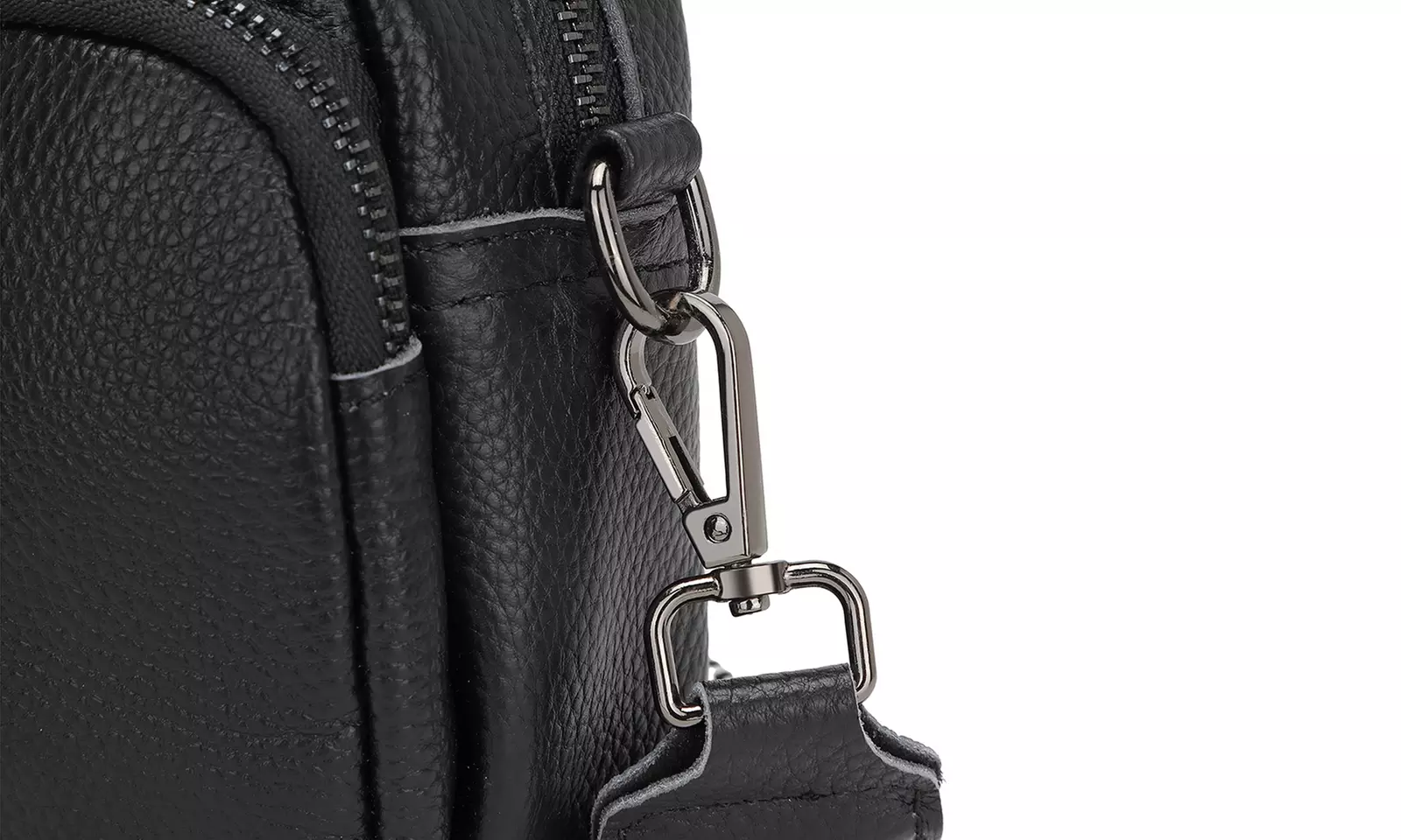 Clearance Leather Crossbody Shoulder Bag with Jacquard Woven Strap