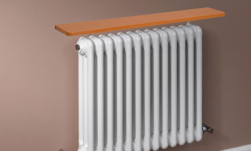 Image 1: Oak-Effect Radiator Shelf