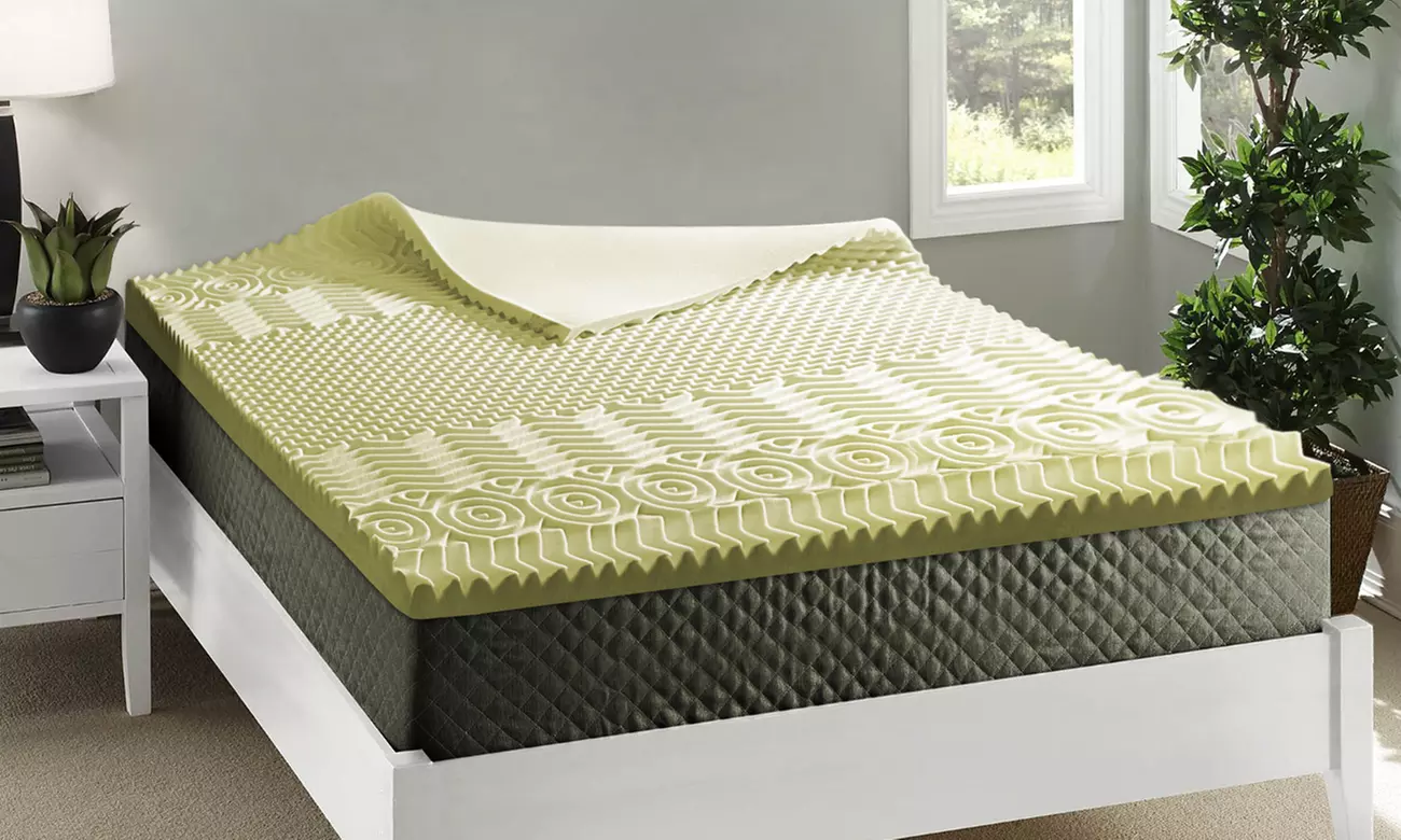 Surmatelas "Natura" mémoire de forme, 7 zones de confort avec les oreillers en option, Sampur, livraison offerte - Primary Image