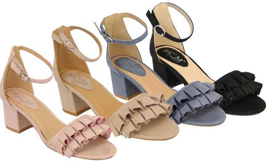 Image 1: Women's Block Heel Sandals