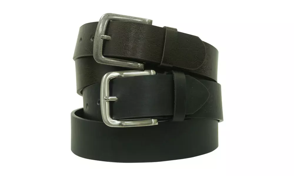 Beverly Hills Polo Club Men's Leather Belts (2-Pack) - Second Medium