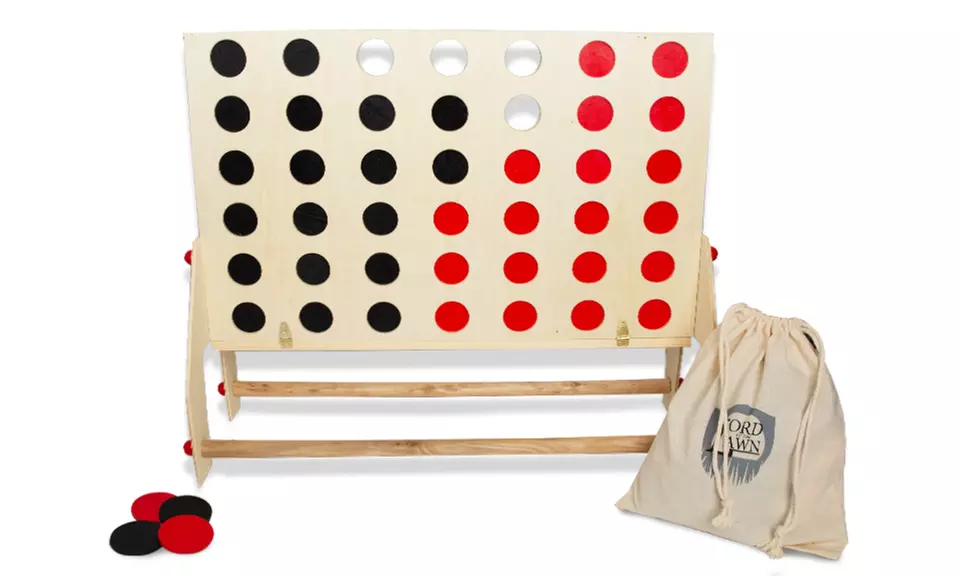 Jeu Puissance 4 géant en bois avec sac de transport - Second Medium