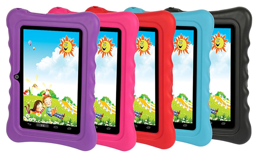 Image 1: 7'' 8GB Kids Tablet + Bumper Case