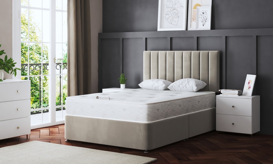 Image 5: Amelia Panel Divan Bed with Two Drawers with an Optional Mattress