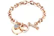 Heart Toggle Bracelets with Crystals from Swarovski and Gift Box Presented - Second Medium