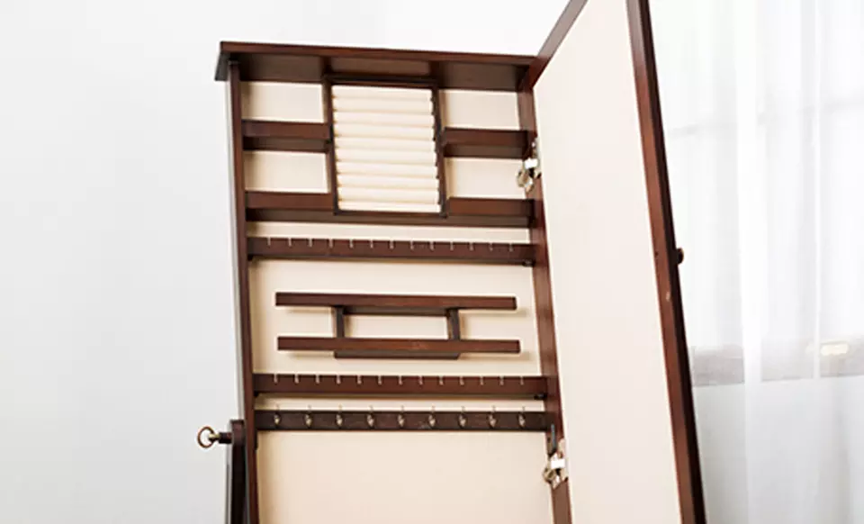 Hives and Honey Standing Cheval Jewelry Armoire with Mirror﻿  - Second Medium