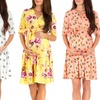 Image 1: Women's Maternity Dress with Adjustable Belt