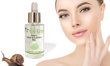 Fino a 3 sieri Kahuna Benessere da 15 ml con bava di lumaca bio concentrata al 98%, con effetti liftanti per la pelle