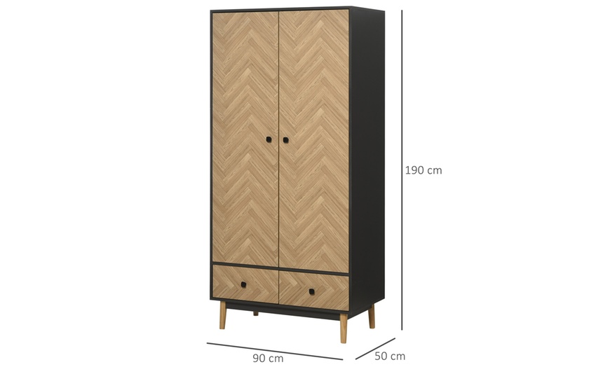 Image 10: Modern Wardrobe Cabinet with Shelf