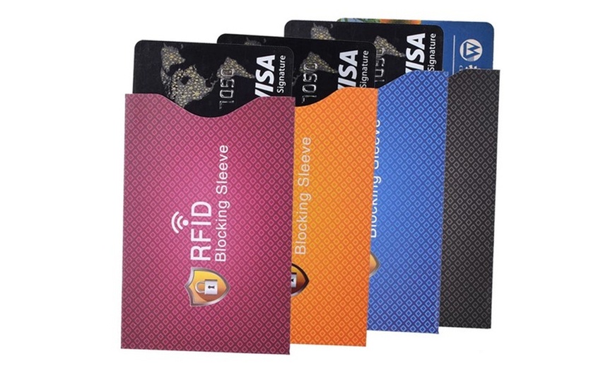 Image 1: Up to Six RFID Card Protection Sleeves