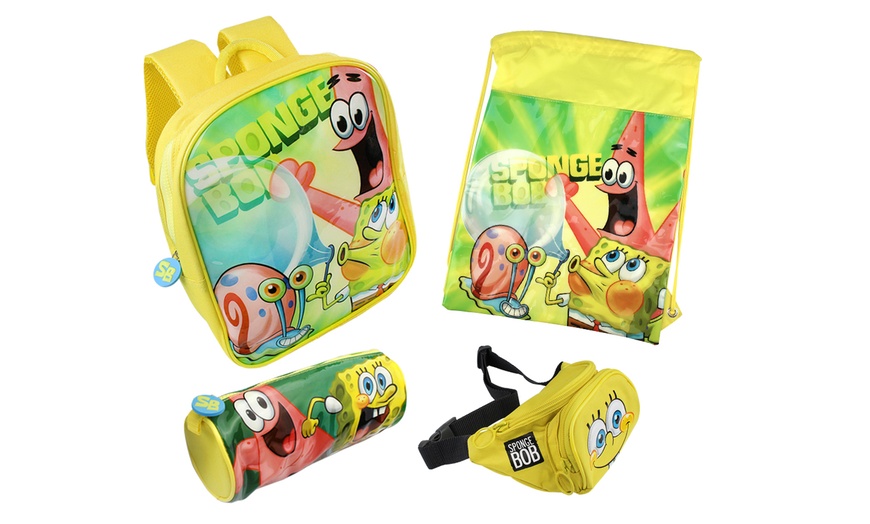 Image 27: Spongebob Backpack Set