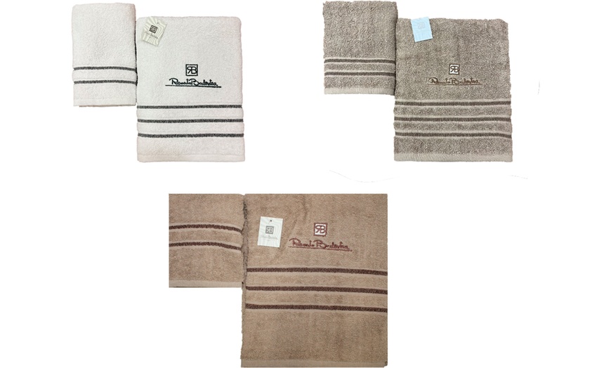 Image 4: 3 ou 5 ensembles de 2 serviettes Renato Balestra