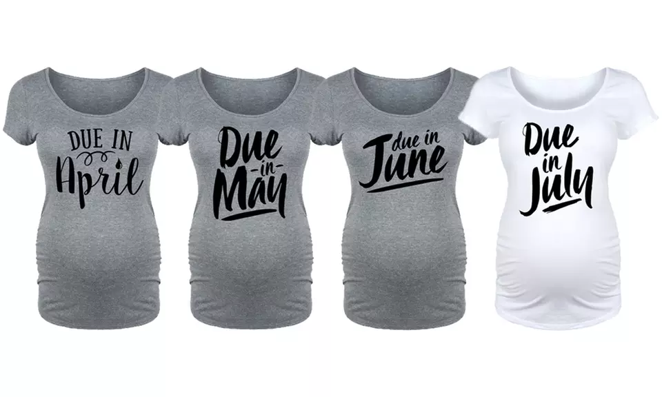 Bloom Maternity Due Date Women's Maternity Tee - Primary Image