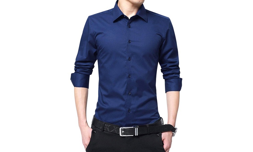 Image 8: Camicia da uomo in cotone slim fit