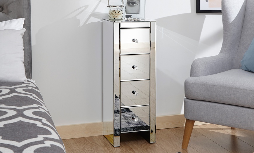 Image 4: Sophia Mirrored Bedside Chest