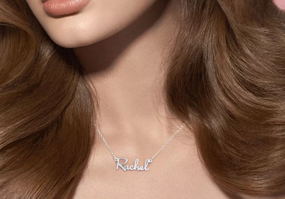 Custom Mini Name Necklace in Sterling Silver, Gold, or Rose Gold - Primary Image