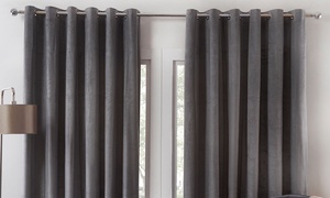  Eyelet Velvet Matte Curtains 