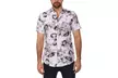 Suslo Couture Men's Slim-Fit Spring Floral Short-Sleeve Button-Down Shirt - Image 5