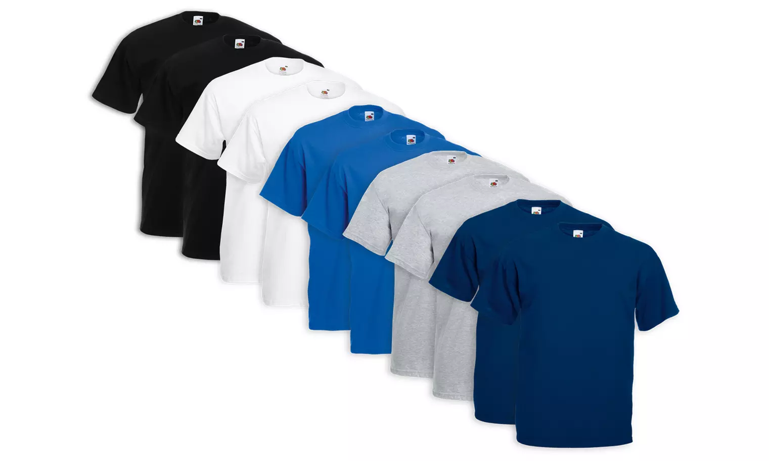 Lot de 10 t-shirts pour hommes de la marque Fruit of The Loom