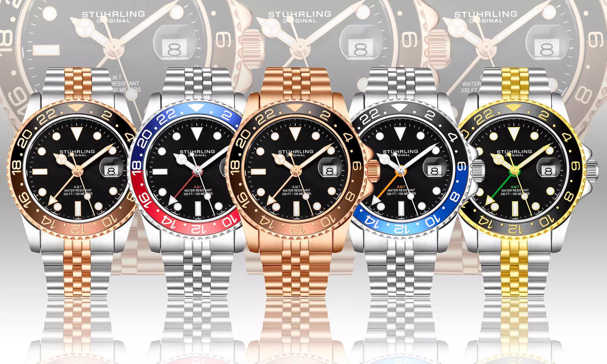Stuhrling Men's Aquadiver Bracelet Watch Collection  - Primary Image
