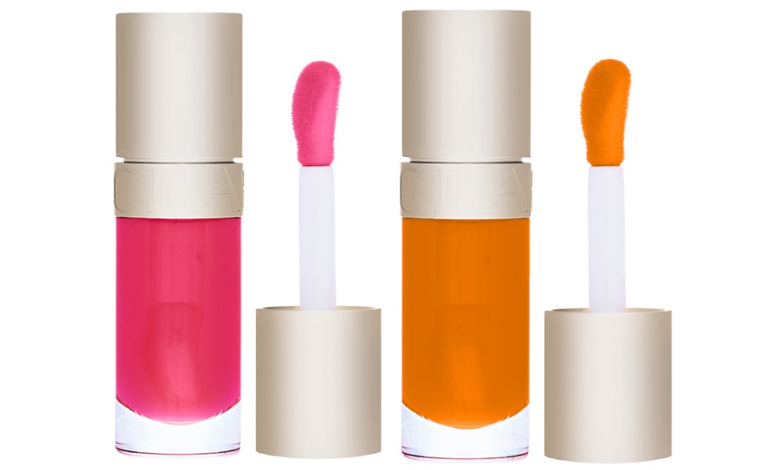 Image 2: Clarins Lip Comfort Oil; Two-Pack, choice of shades