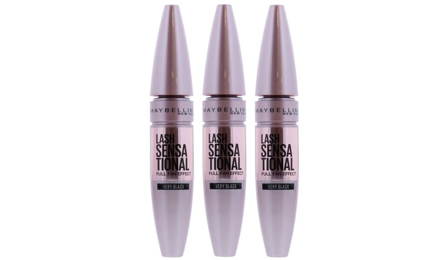 Image 4: Three-Pack of Maybelline Black Mascara