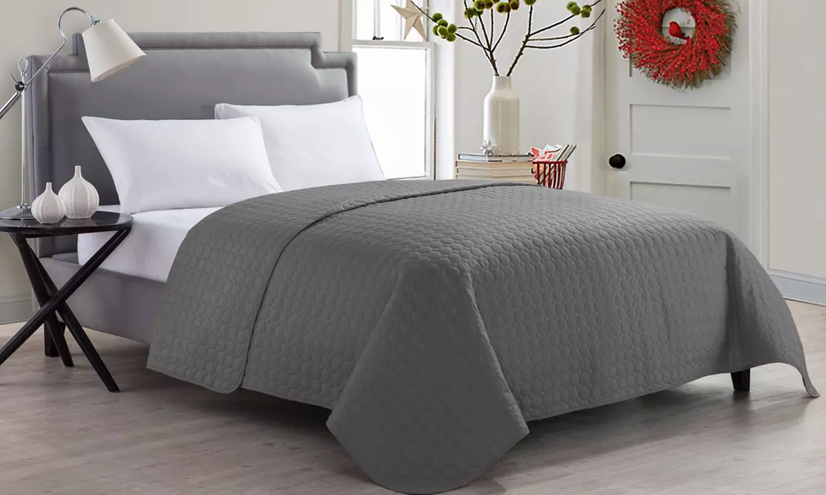 Anderson Solid Embossed Quilt - Primary Image